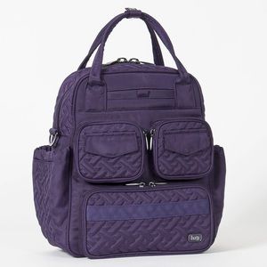 NEW Purple Lug Mini Puddle Jumper crossbody bag with reflective green